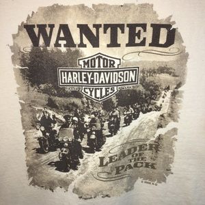 Mens Harley Davidson T Shirt Wanted Leader Pack XL